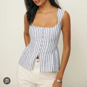 NWT Reformation Evie Linen Top sz 8
